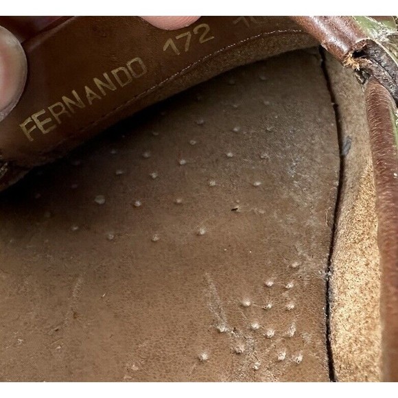 CLAYBROOKE Men's Sz 10.5 D  Brown Leather Basket Weave with Tassels.‎ - Picture 4 of 9